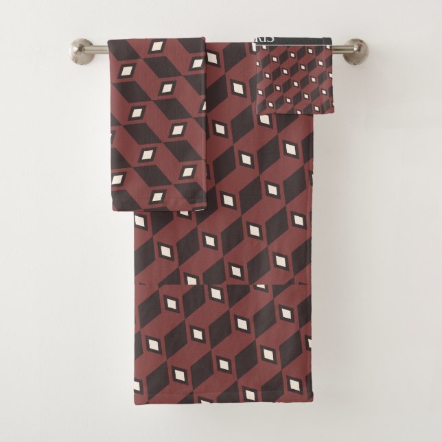 Cubes Brown Black Minimal Motif (En situation)
