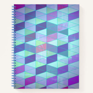 Cubes in dreieckiges geometrisches Muster Notizbuch