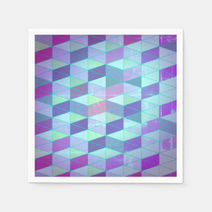 Cubes in dreieckiges geometrisches Muster Serviette
