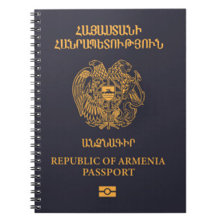 Cubierta del pasaporte de Armenia Notizblock