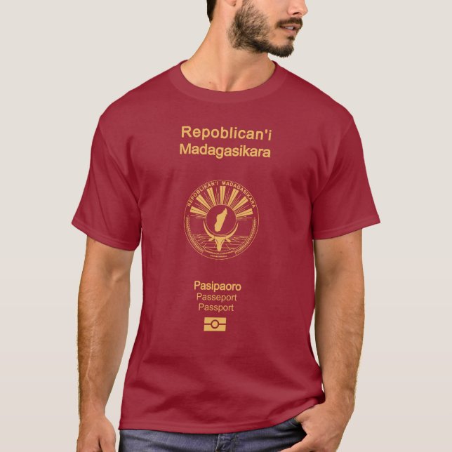 Cubierta del pasaporte de Madagascar T-Shirt (Vorderseite)
