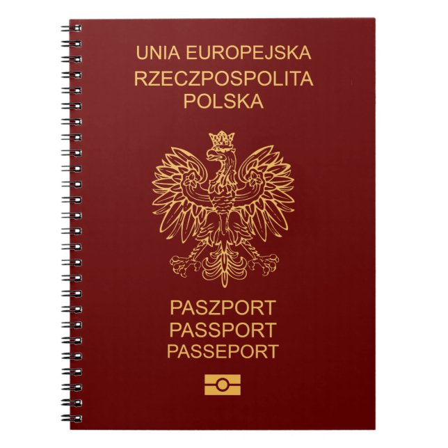 Cubierta pasaporte Polonia Notizblock (Vorderseite)