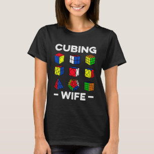 Cubing Ehefrau Speedcubing Speedsolution Cuber T-Shirt