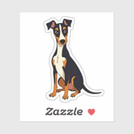 Cubism Manchester Terrier, Adorable Charm, Small Aufkleber