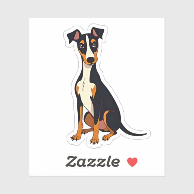 Cubism Manchester Terrier, Adorable Charm, Small Aufkleber (Blatt)