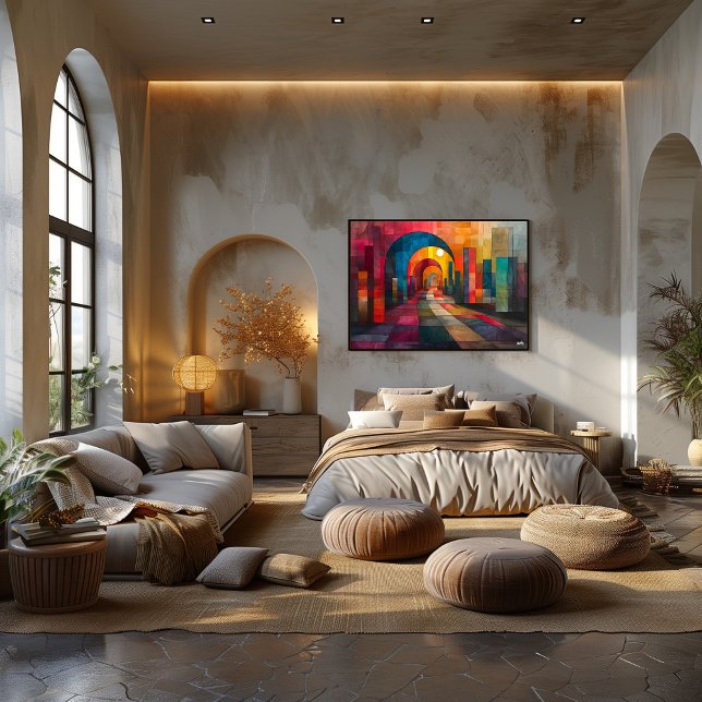 Cubismo: Pasaje de Arcos y Colores Poster (Von Creator hochgeladen)