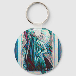 Cubist Art Deco Belly Dancer Schlüsselanhänger