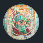 Cubist Art Deco Bly Dancer Dartscheibe<br><div class="desc">Ein Kunstwerk zeigt eine halb abstrakte Frau mit einem Schleier / Schleier in Blau,  Weiß und Rosa.</div>