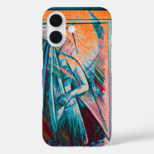 Cubist Art Deco Bly Dancer iPhone 16 Hülle (Rückseite)