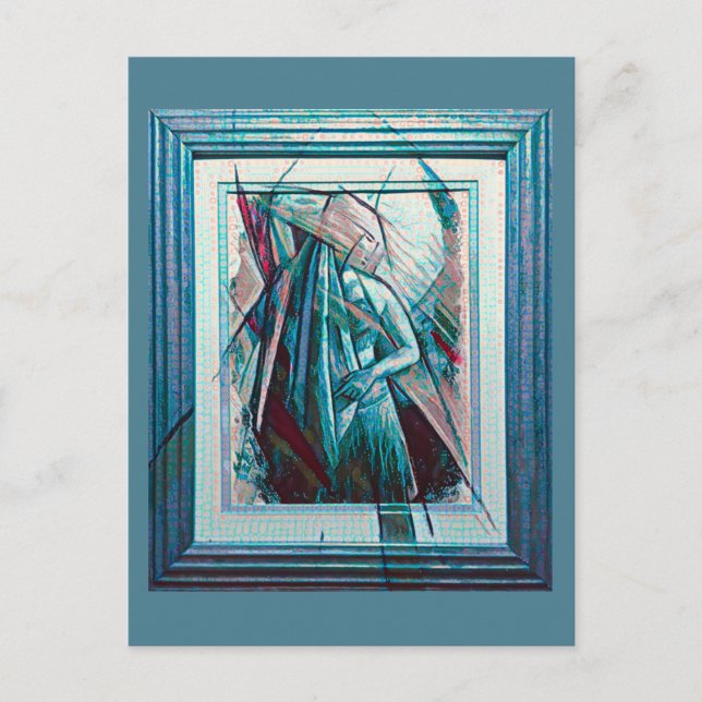 Cubist Art Deco Bly Dancer Postkarte (Vorderseite)
