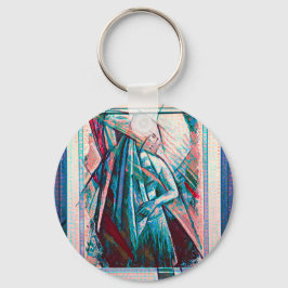 Cubist Art Deco Bly Dancer Schlüsselanhänger
