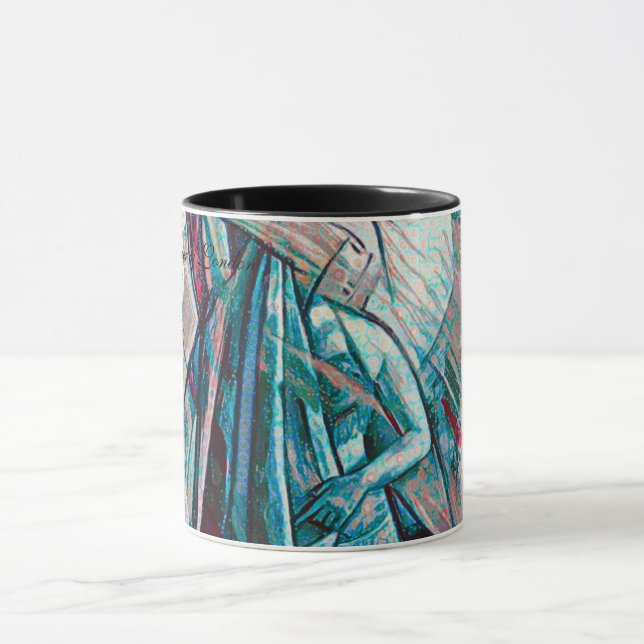 Cubist Art Deco Bly Dancer Tasse (Zentrum)
