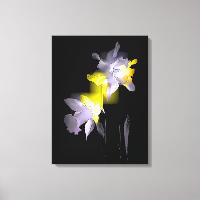 Cubist Daffodils Leinwanddruck (Vorderseite)