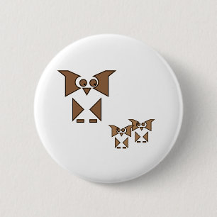 Cubist-Eule Button