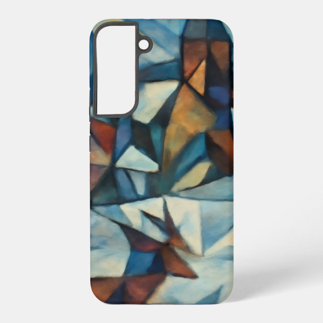 Cubist Expressionist Winterdorf Case - Samsung Galaxy Hülle (Rückseite)