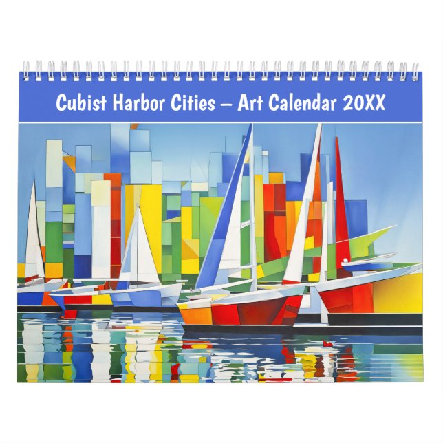 Cubist Harbor Cities – Art Calendar 2026 Kalender (Titelbild)
