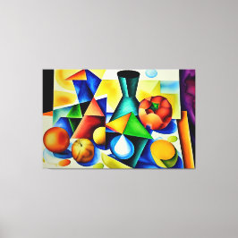 Cubist Still Life Canvas Print Leinwanddruck