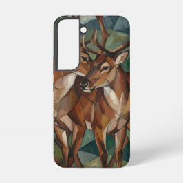 Cubistischer Rentier-Handyanhülle - Samsung Galaxy Hülle