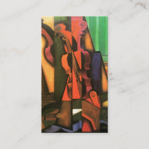 Cubistkunst Violinen- und Gitarrenmalerei von Juan Visitenkarte