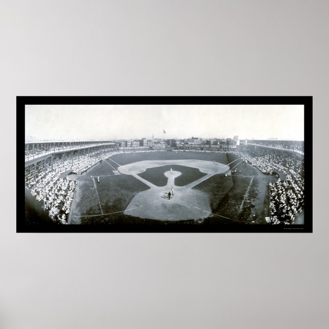 Cubs Giants Baseball Foto 1908 Poster (Vorne)