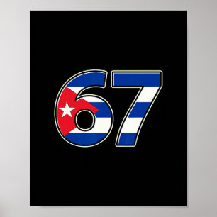 Cuby Flagge Nummer 67 Geburtsjahr Poster