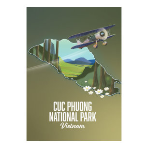 Cuc Phuong Nationalpark Vietnam Karte Fotodruck
