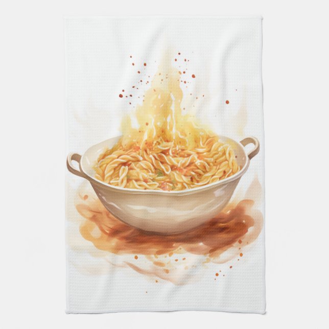 Cucina Italiana: Künstlerisch italienisch Geschirrtuch (Vertikal)