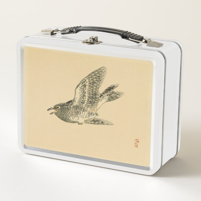 Cuckoo (japanische Kunst) (von Kono Bairei) Metall Brotdose (Vorderseite)