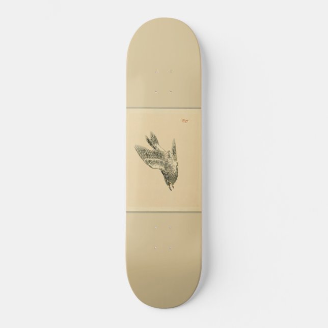 Cuckoo (japanische Kunst) (von Kono Bairei) Skateboard (Vorderseite)