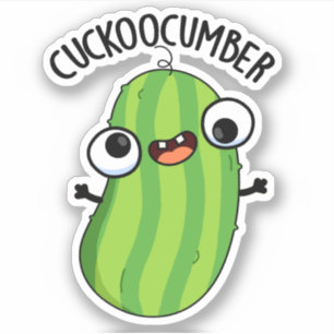 Cuckoocumber Funny Veggie Cucumber Pub Aufkleber
