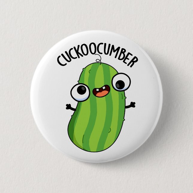 Cuckoocumber Funny Veggie Cucumber Pub Button (Vorderseite)