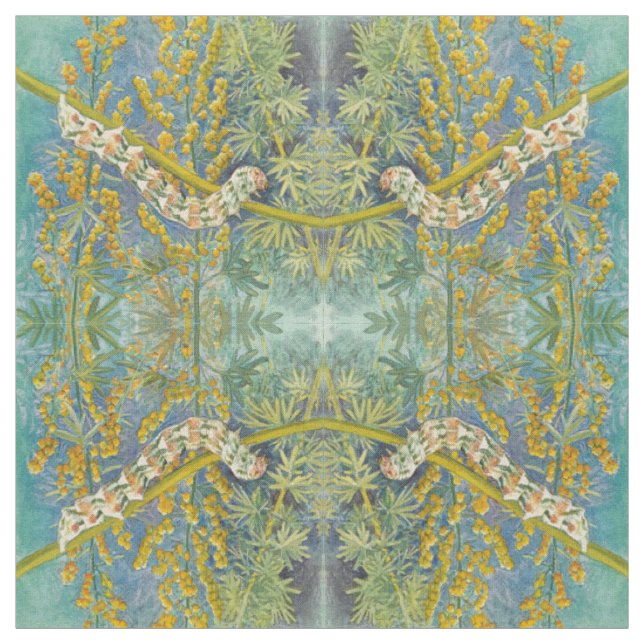 Cucullia Absinthii Wormwood Raupe Stoff (Muster)