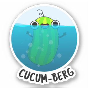 Cucum-berg Funny Cucumber Pun Aufkleber