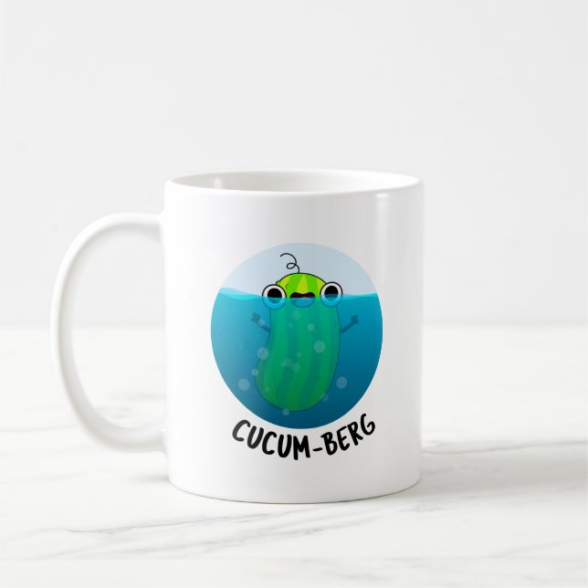 Cucum-berg Funny Cucumber Pun Kaffeetasse (Links)