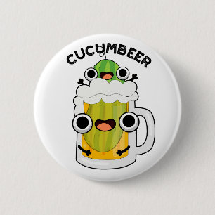 Cucum bier Funny Beer Pun Button