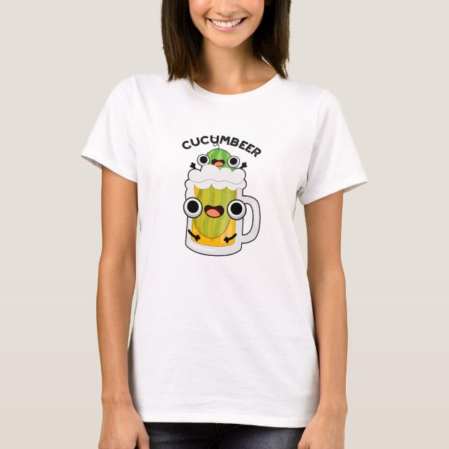 Cucum bier Funny Beer Pun T-Shirt (Vorderseite)