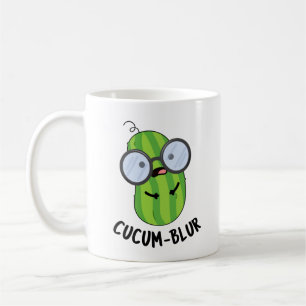 Cucum-blur Funny Veggie Cucumber Pun Kaffeetasse