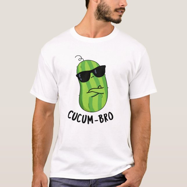 Cucum-bro Funny Veggie Cucumber Pun T-Shirt (Vorderseite)