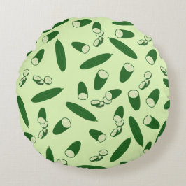 Cucumber Muster Rundes Kissen