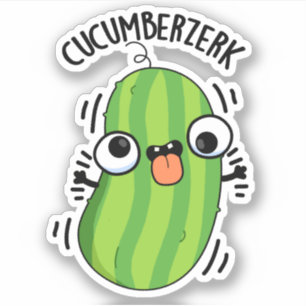 Cucumberzerk Funny Berzerk Cucumber Pub Aufkleber
