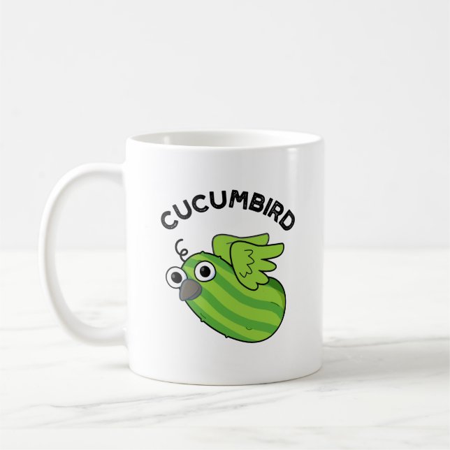 Cucumbird Funny Veggie Cucumber Pun Kaffeetasse (Links)