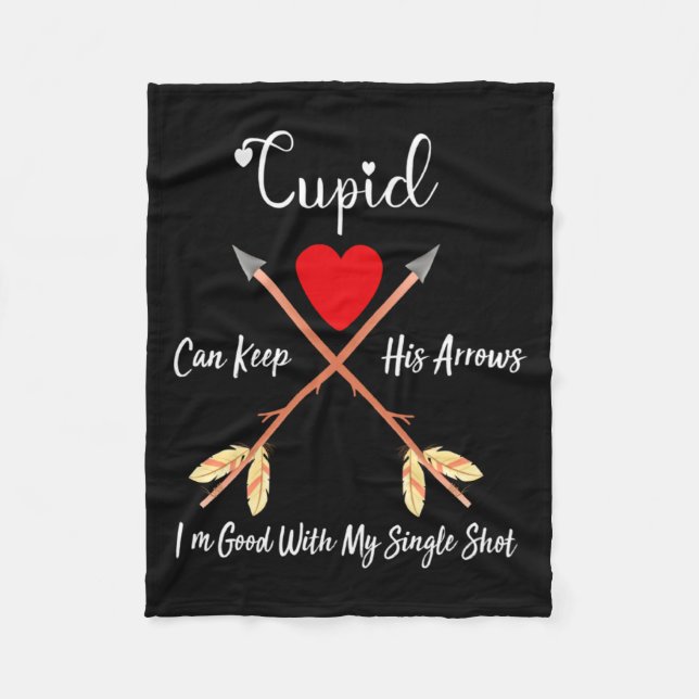 Cud Can Keep His Arrows Anti Valentines Day Sin  Fleecedecke (Vorderseite)