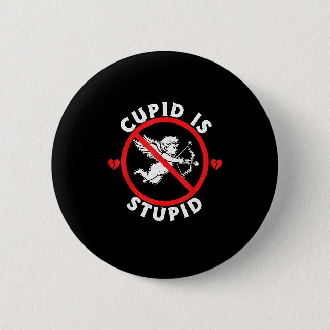 Cud Is Stud Hate Valentines Anti Valentine Stud Cu Button (Vorderseite)