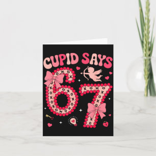 Cud sagt 67 Sechs Sieben Valentinstag Jungen Mädch Karte