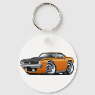 Cuda AARE Orangen-Auto 1970 Schlüsselanhänger