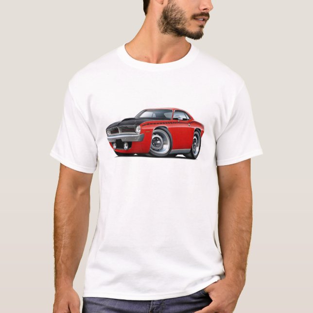 Cuda AARE Rot-Auto 1970 T-Shirt (Vorderseite)