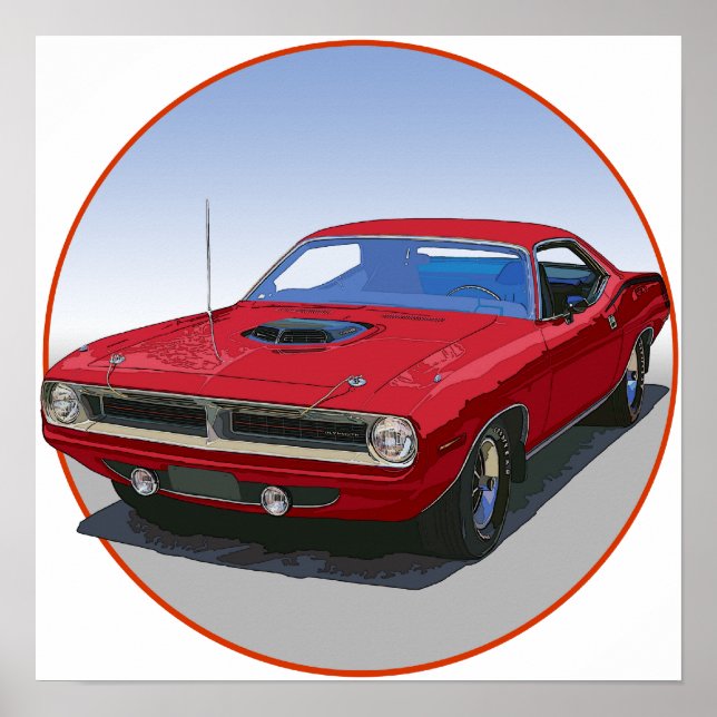Cuda Coupe 1970 Poster (Vorne)