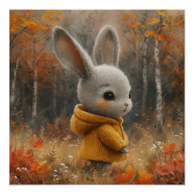 Cuddle Bunny Charm: Ein bisschen Whimsy Bunny Poster (Vorderseite)