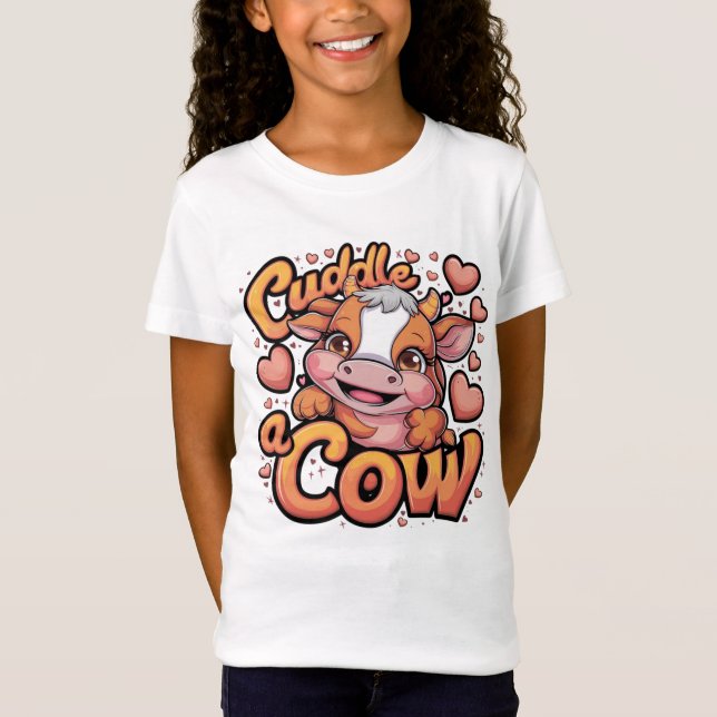 Cuddle Cow T - Shirt: Niedliche und gemütliche Com T-Shirt (Vorderseite)