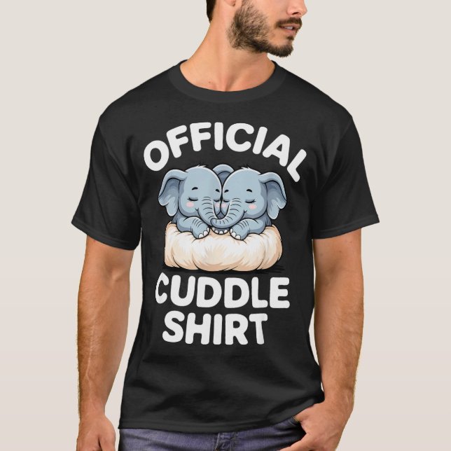 Cuddle Shirt Cute Baby Elephant Snuggle  (Vorderseite)